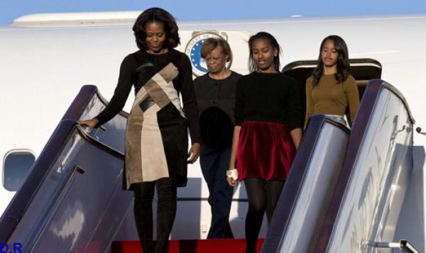 تفاصيل وصول ميشيل أوباما و ابنتيها الى المغرب