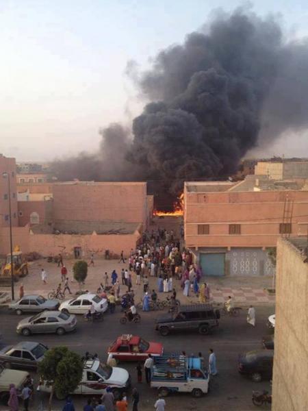 حريق مهول بمحل لتهريب البنزين يرعب الساكنة في كلميم