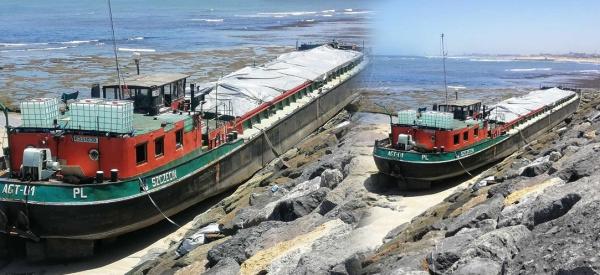 توقيف المتورطين في سرقة باخرة أجنبية جنحت بشاطئ "عين السبع" بالدار البيضاء(صورة)