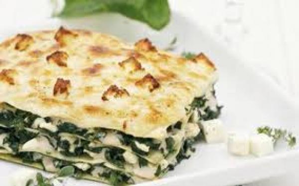 لازانيا بالكراث والجبن