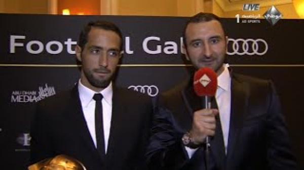 تصريح اللاعب المغربي المهدي بنعطية بعد حصوله على جائزة أفضل لاعب عربي 2014