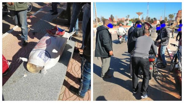 الدرك الملكي يضع كمينا ويعتقل مروجا لمسكر ماء الحياة يقود دراجة نارية ويحمل على متنها كيسا من الحجم الكبير (صورة)