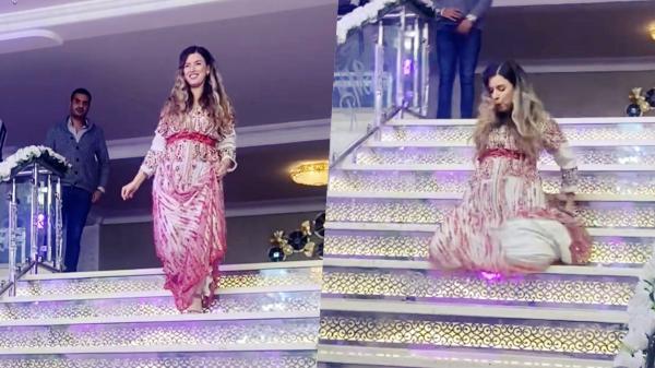 بالفيديو: الفنانة "هاجر عدنان" تتعرض لموقف محرج جدا خلال حفل خاص