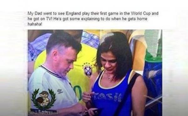 إنجليزية تشاهد والدها على التلفاز وهو يواعد برازيلية