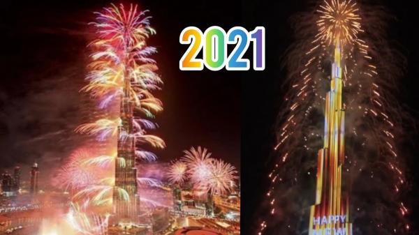 شاهد: احتفالات برج خليفة في دبي برأس السنة الجديدة 2021