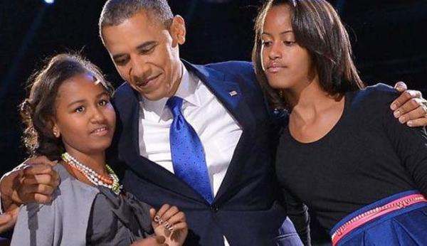 أوباما يسمح لابنتيه العمل بدخل محدود