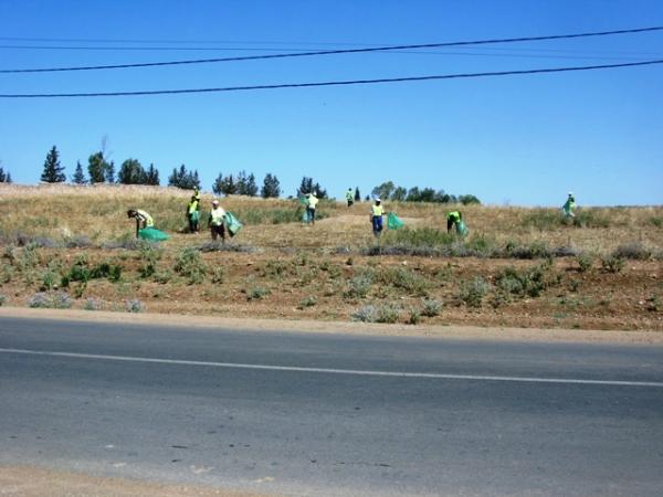 جمع و إتلاف الأكياس البلاستيكية باقليم بني ملال