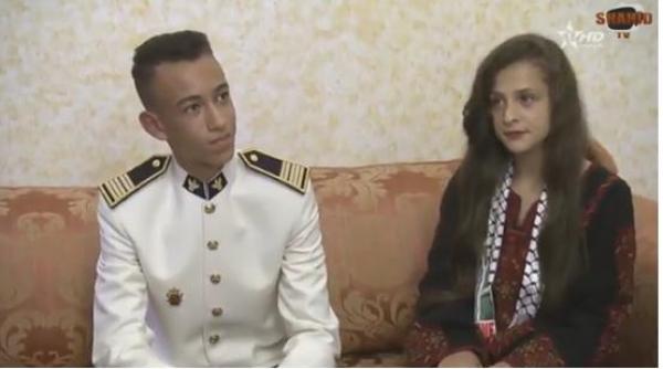 شاهد استقبال ولي العهد لأطفال القدس بقصر تطوان