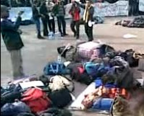 وقفة المجازين التصعيدية التي يخوضها الأساتذة يوم 8 فبراير 2011.