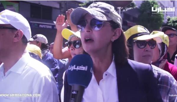 هذا ما قالته نبيلة منيب عن مسيرة البيضاء تضامنا مع معتقلي "حراك الريف"
