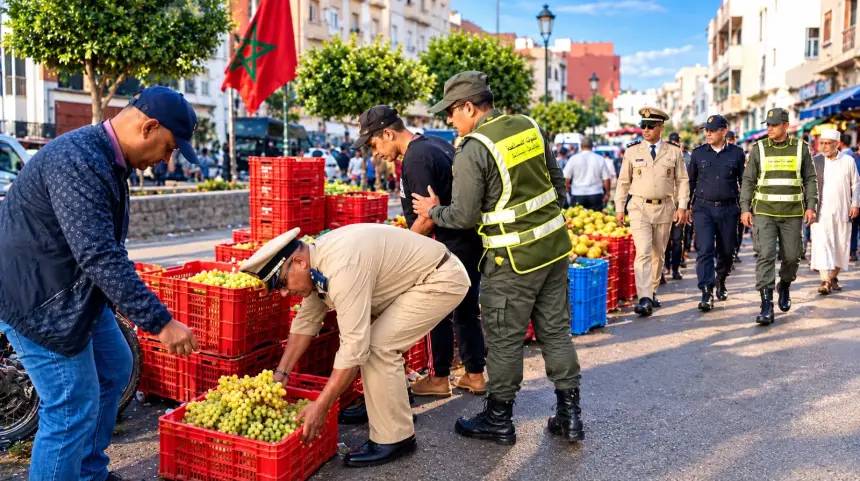 حملة مباغتة لقائد الملحقة 20 بطنجة لتحرير الملك العمومي من الباعة الجائلين