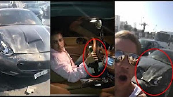 الفيديو الذي خلق ضجة في المغرب..ولد الفشوش سكران و دار كسيدة بفيراري و كيضحك على البوليس بلا حشمة