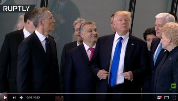 فيديو مثير .. ترامب يزيح رئيس وزراء الجبل الأسود بعنف ليكون في الصف الأول