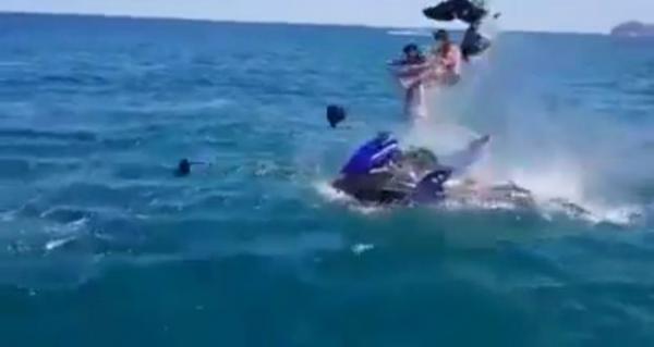 فيديو أوضح للحظة انفجار جيت سكي بشاطئ كابيلا بتطوان