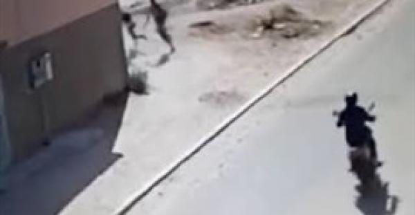 لحظة اعتداء لص على فتاة وسرقتها بوضح النهار بأكادير