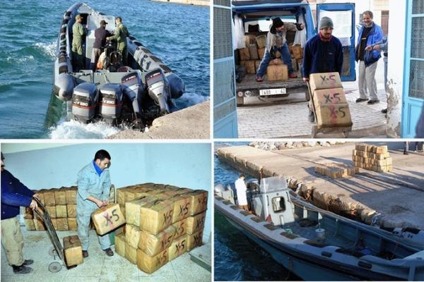 إحباط محاولة تهريب كبيرة للمخدرات وتوقيف 11 مهربا بعرض سواحل العرائش