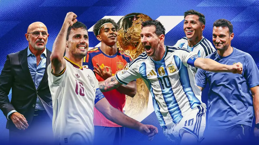 تعرف على تشكيلة إسبانيا والأرجنتين في نهائي كأس العالم