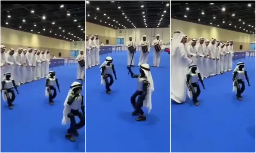 سابقة.. فرقة موسيقية إماراتية توظف روبوتات لآداء رقصة تراثية (فيديو)