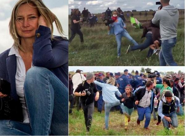 المصورة التي عرقلت المهاجر السوري تعتذر بأقبح من ذنب