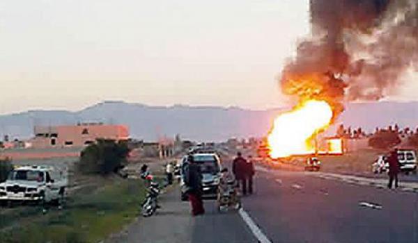 انفجار أكثر من 500 قنينة غاز باشتوكة آيت باها