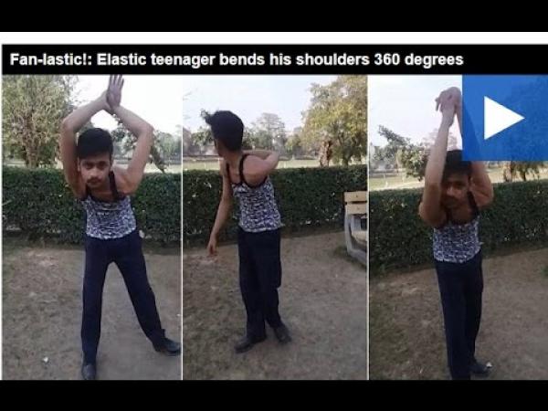 بالفيديو: شاب يستطيع ثني أكتافه 360 درجة