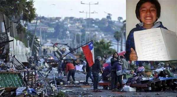 طالب توقع زلزال تشيلي قبل ساعات من وقوعه بمقالة مدرسية