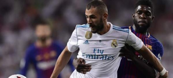 هدف بنزيمة في مرمى برشلونة