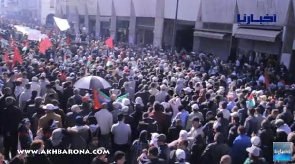 مشاهد قوية تنقلها كاميرا "أخبارنا" من المسيرة التضامنية مع القدس بالرباط