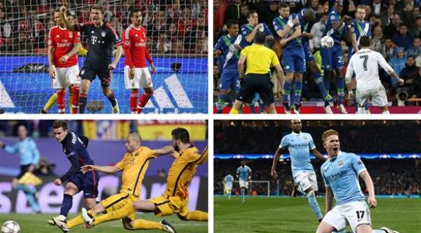 صدفة غريبة تجمع الاندية المؤهلة الى نصف نهائي دوري الابطال