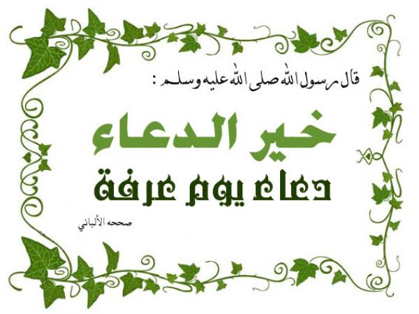 أفضل الدعاء دعاء يوم عرفة