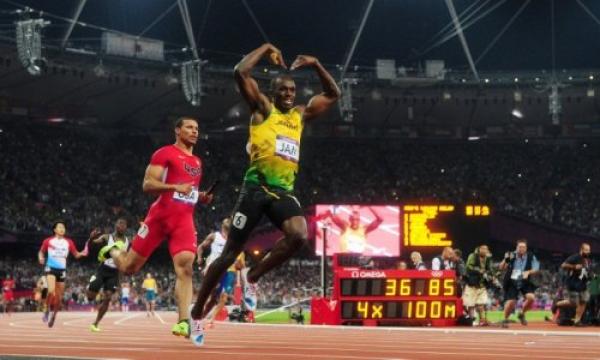 ذهبية ورقم قياسي لرجال جامايكا في سباق التتابع 4 مرات 100 م