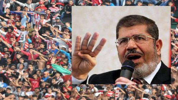 الجماهير التطوانية تهتف للرئيس مرسي قبل مواجهة الأهلي