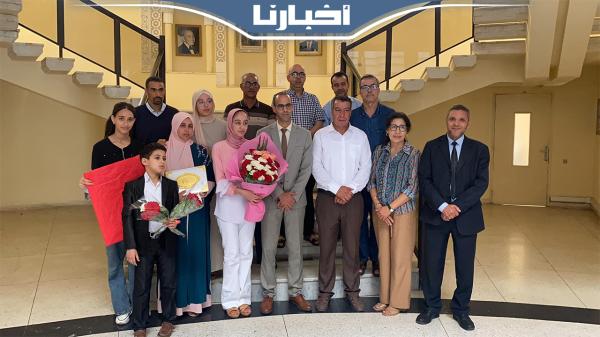 مديرية التعليم بسطات تحتفي بصاحبة أعلى معدل على الصعيد الوطني