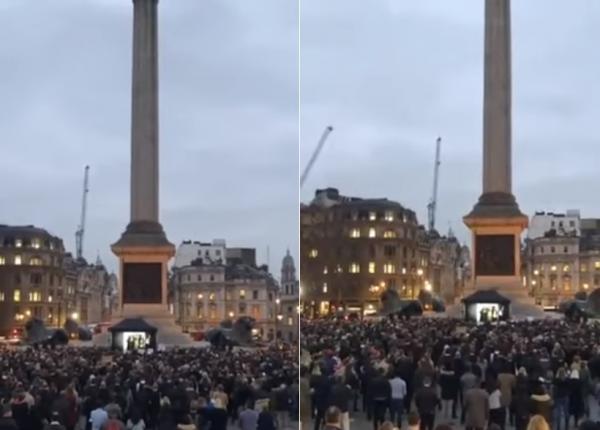 رفع آذان المغرب في رمضان بأشهر ساحة بلندن