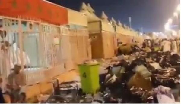 مخيمات الحجاج المغاربة بمنى غارقة في الأزبـال (فيديو)