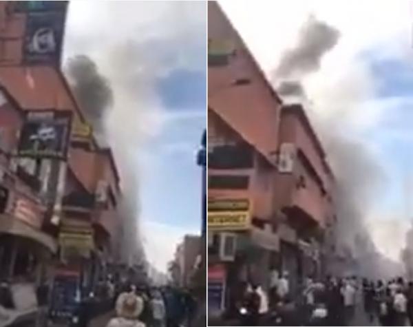 حريق مهول بمطعم قرب جامع لفنا بمراكش