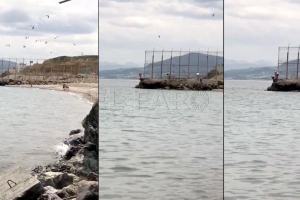 حريك العالقين يبلغ ذروته.. مغاربة يتظاهرون بأنهم يستجمون على شواطئ سبتة قبل الهروب سباحة نحو بلدهم(فيديو)