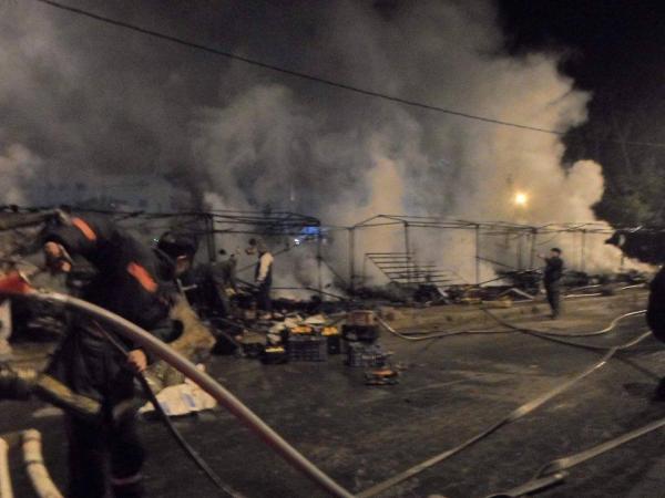 وفاة  سيدة مسنة و طفلان في حريق مهول باحد المجمعات السكنية بالدار البيضاء