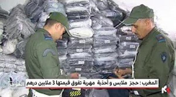 حجز ملابس وأحذية مهربة بقيمة تفوق 3 ملايين درهم بمدينة الفنيدق