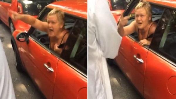 شاهد بالفيديو.. بريطانية تعتدي على المسلمين في العيد!