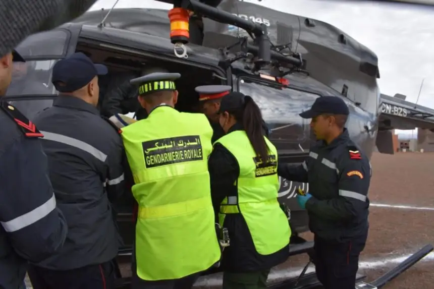 إقليم الحوز: نقل سيدة في حالة صحية حرجة إلى المستشفى على متن مروحية للدرك الملكي