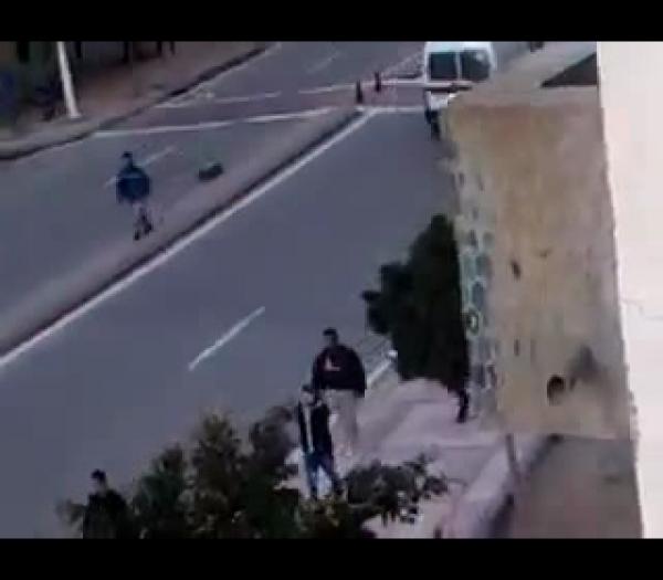 مظاهر الشغب في مظاهرات تطوان