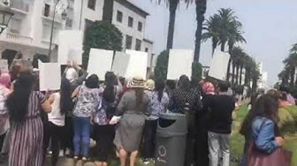 إحتجاجات جمعيات نسوية ضد اغتصاب وتنكيل الشابة حنان بطريقة وحشية