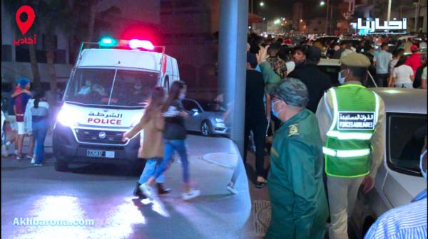 شاهد تدخل السلطات الأمنية لتفريق احتفالات بوجلود بأكادير