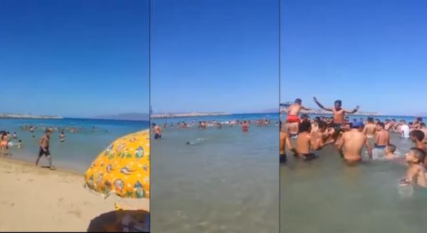 شكل نضالي جديد وسط شاطئ كيمادو بمدينة الحسيمة