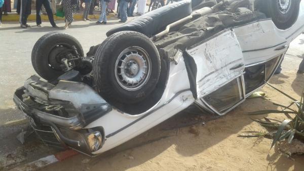 انقلاب "طاكسي" ببرشيد يرسل 6 أشخاص للمستشفى