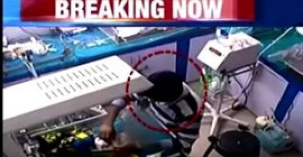 بالفيديو.. لقطات مروعة لعامل داخل مستشفى يكسر ساق رضيع بسبب بكائه