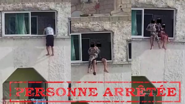 تفاصيل القبض على تاجر مخدرات هدد برمي طفلتيه من الطابق الثالث