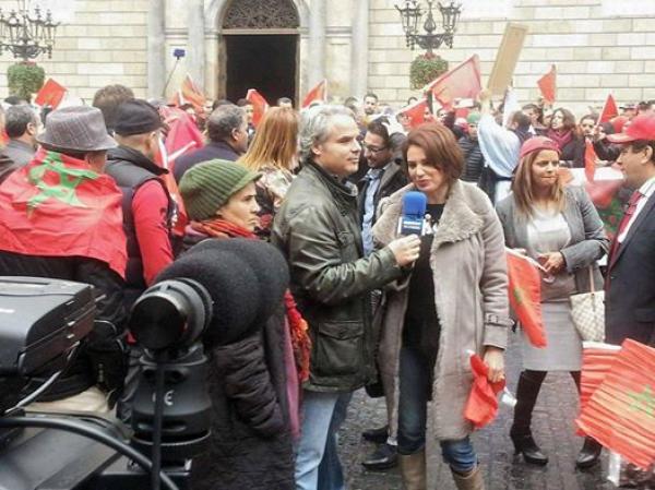 مغاربة كطالونيا ينتفضون في وقفة احتجاجية ضد تصريحات "بان كي مون"‏