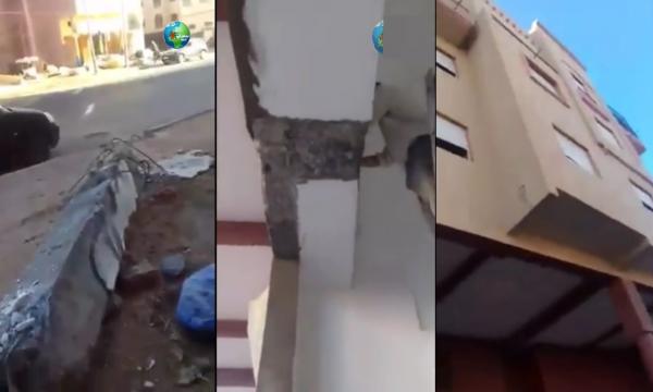 خطير.. صاحب محل فعمارة سكنية حيد سارية كبيرة بلا ما يتشاور مع السكان بسبت جزولة